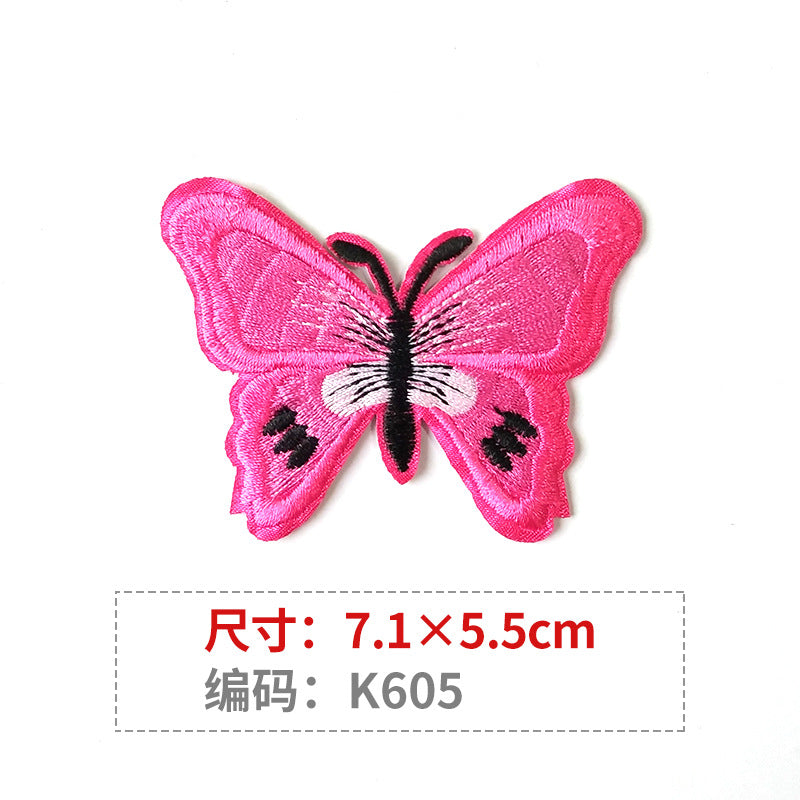 Wholesale Color Embroidered Butterfly Cloth Embroidery Patches